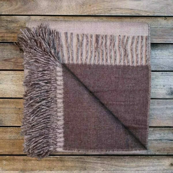 Baby Alpaca Plaid Light/Dark Brown
