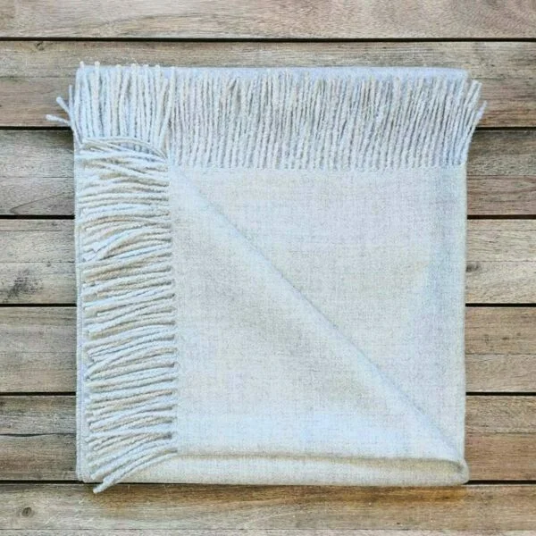 Baby Alpaca Plaid Light Grey