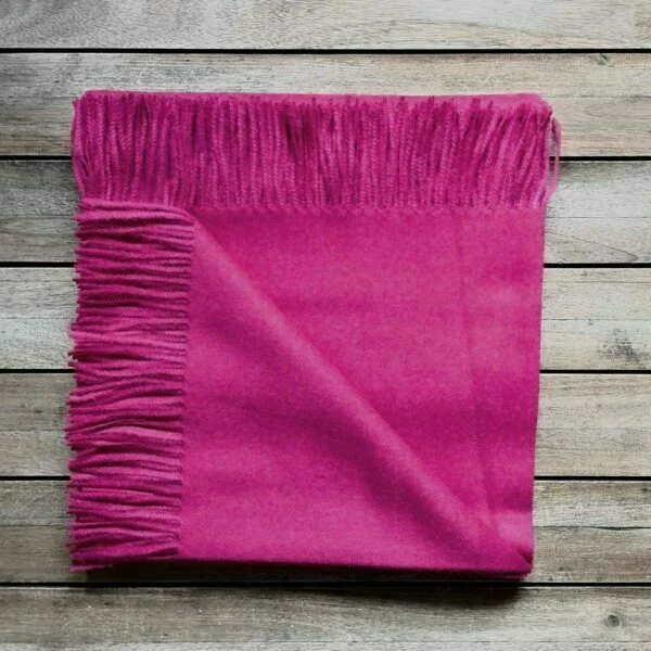 Baby Alpaca Plaid Purple Pink