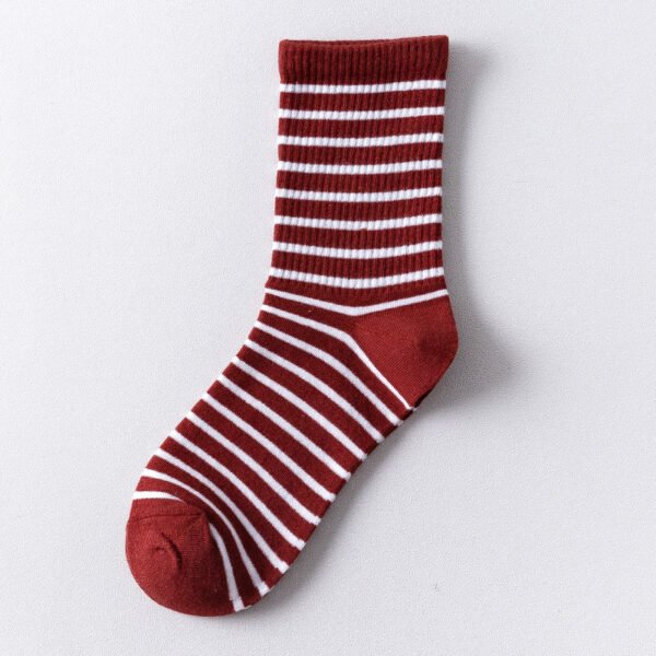 Super Warm Alpaca Socks Red White