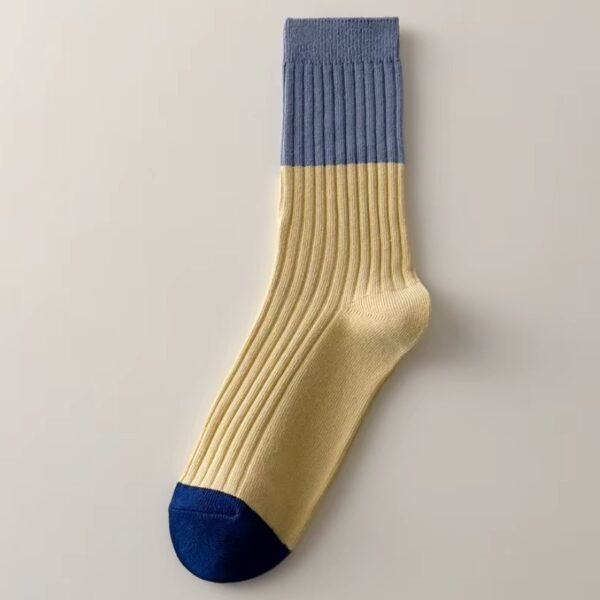 Super Warm Alpaca Socks Beige Blue